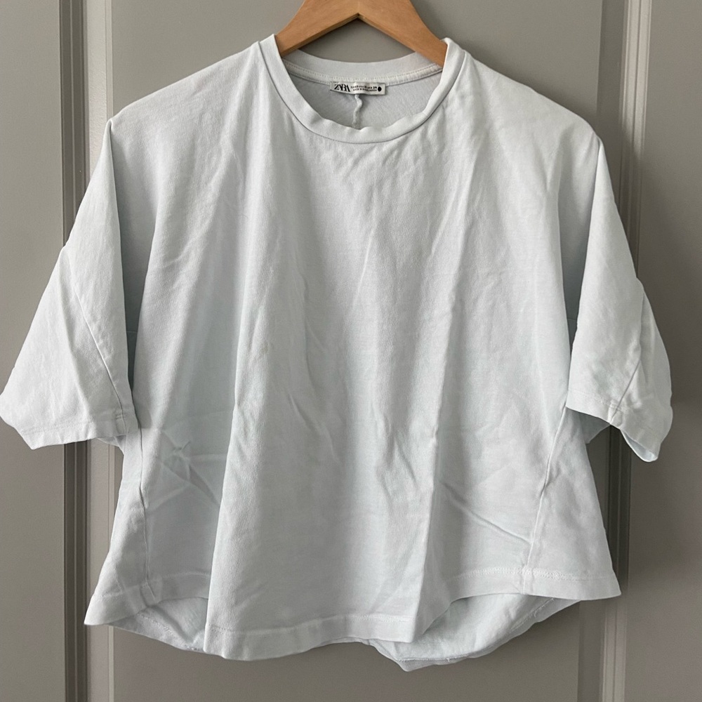ZARA BASIC TOP SIZE XS WHITE COLOR - Picture 1 of 7